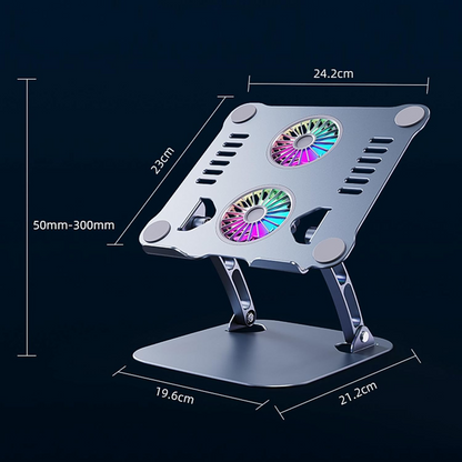 T619 Laptop Cooling Stand Silver