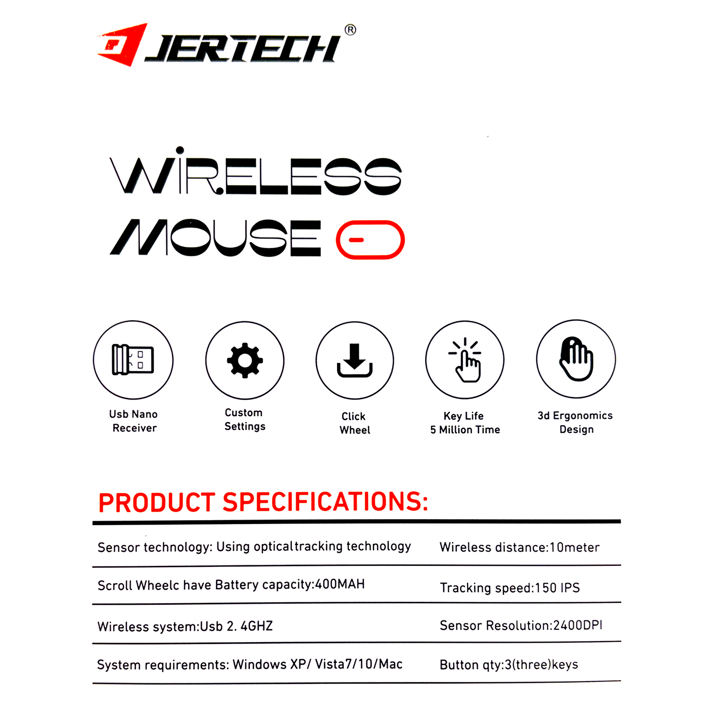 Jertech JR6 Kino Wireless Mouse