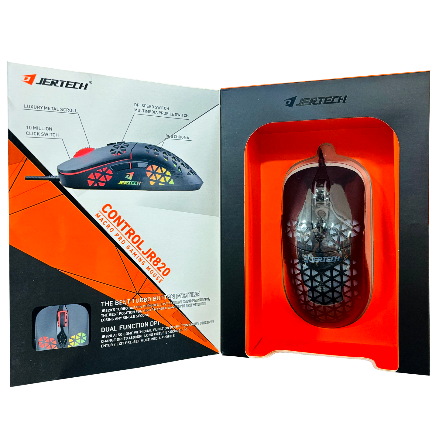 Jertech Control JR820 Macro Pro Gaming Mouse 4800DPI